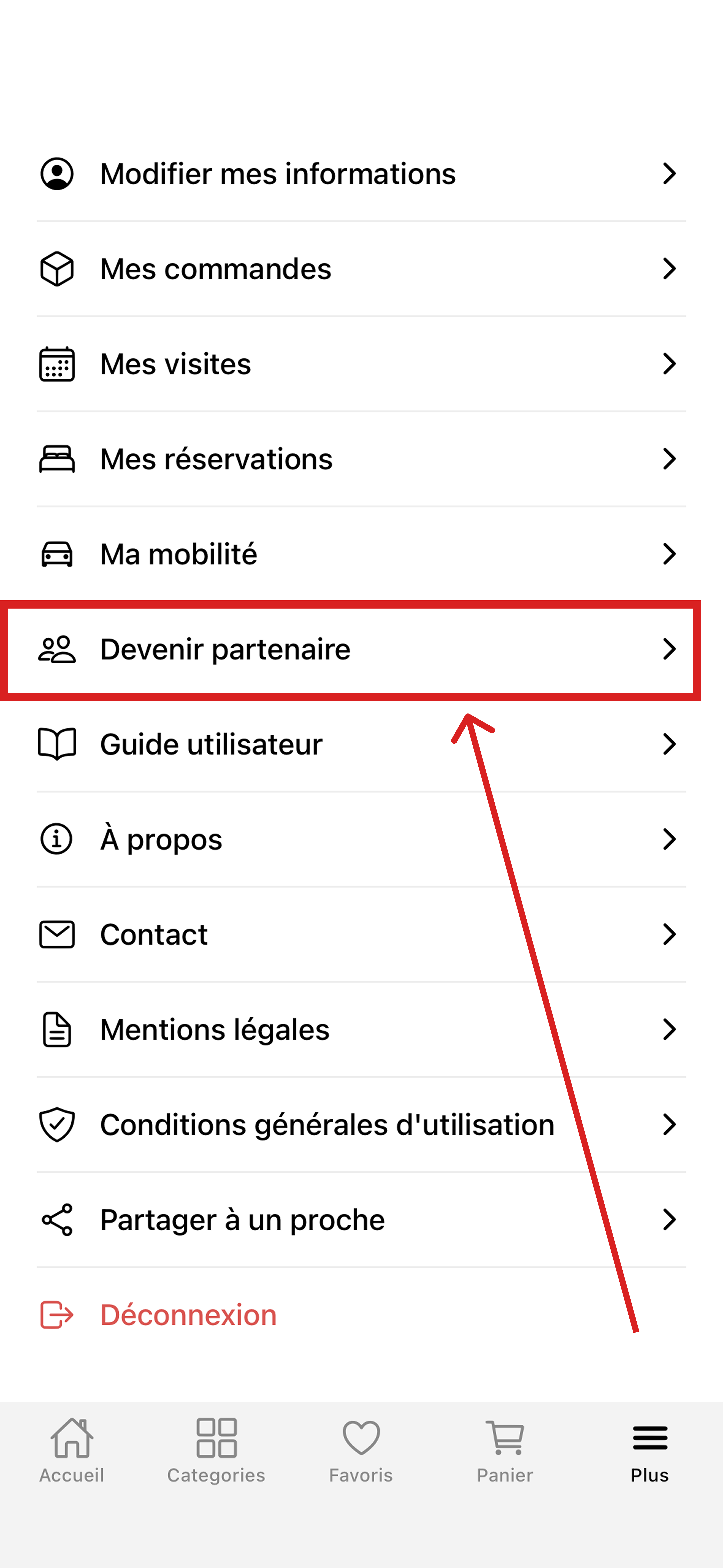 Option Devenir partenaire